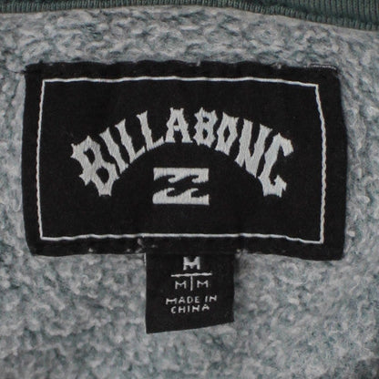 Billabong Men's Green Pullover Hoodie Size M Cotton Fleece