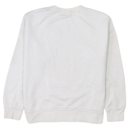 Disney Womens White Mickey Mouse Pullover Sweatshirt Size M 12/14