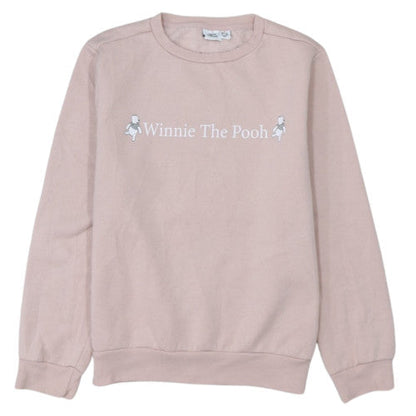 Disney Womens Pink Winnie The Pooh Pullover Sweatshirt Size 10/12