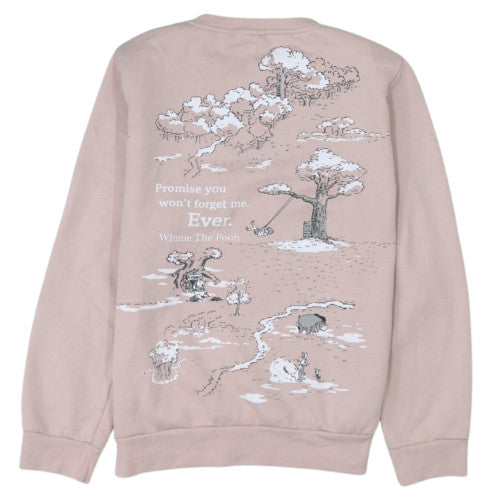 Disney Womens Pink Winnie The Pooh Pullover Sweatshirt Size 10/12