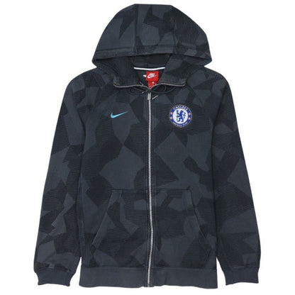 Nike Boys Grey Chelsea FC Full Zip Hoodie Size S - Hooded Sweatshirt