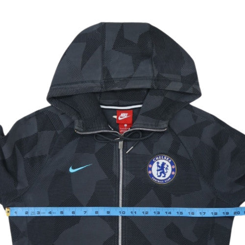 Nike Boys Grey Chelsea FC Full Zip Hoodie Size S - Hooded Sweatshirt