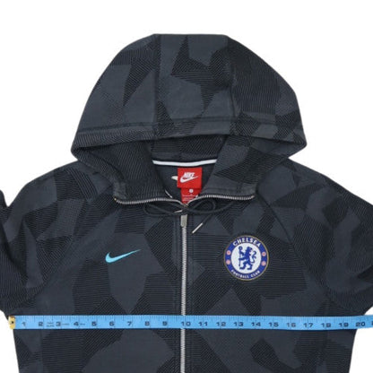 Nike Boys Grey Chelsea FC Full Zip Hoodie Size S - Hooded Sweatshirt