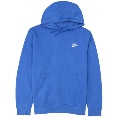 Nike Men's Blue Pullover Hoodie M Fleece Logo Sportswear