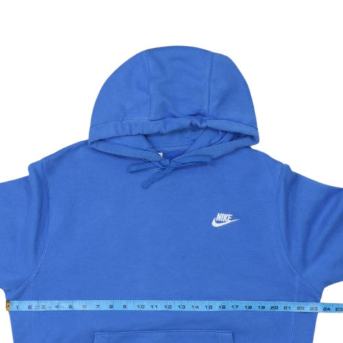 Nike Men's Blue Pullover Hoodie M Fleece Logo Sportswear