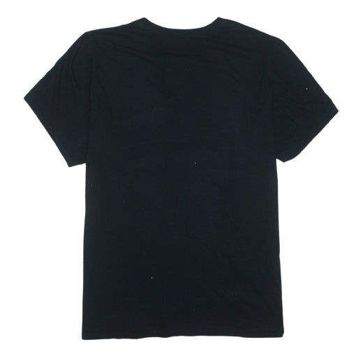 adidas Men's Black 3XL Crew Neck Sports Logo T-Shirt