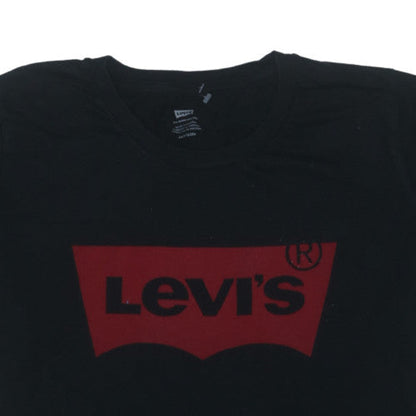 Levi's Mens Black 2XL Logo Graphic Cotton Crew Neck T-Shirt