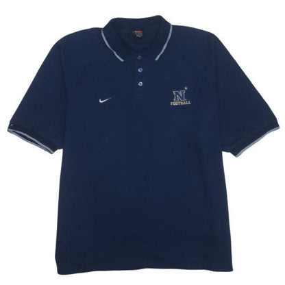 Nike Team Men's Blue XL Football Polo Shirt Cotton Blend
