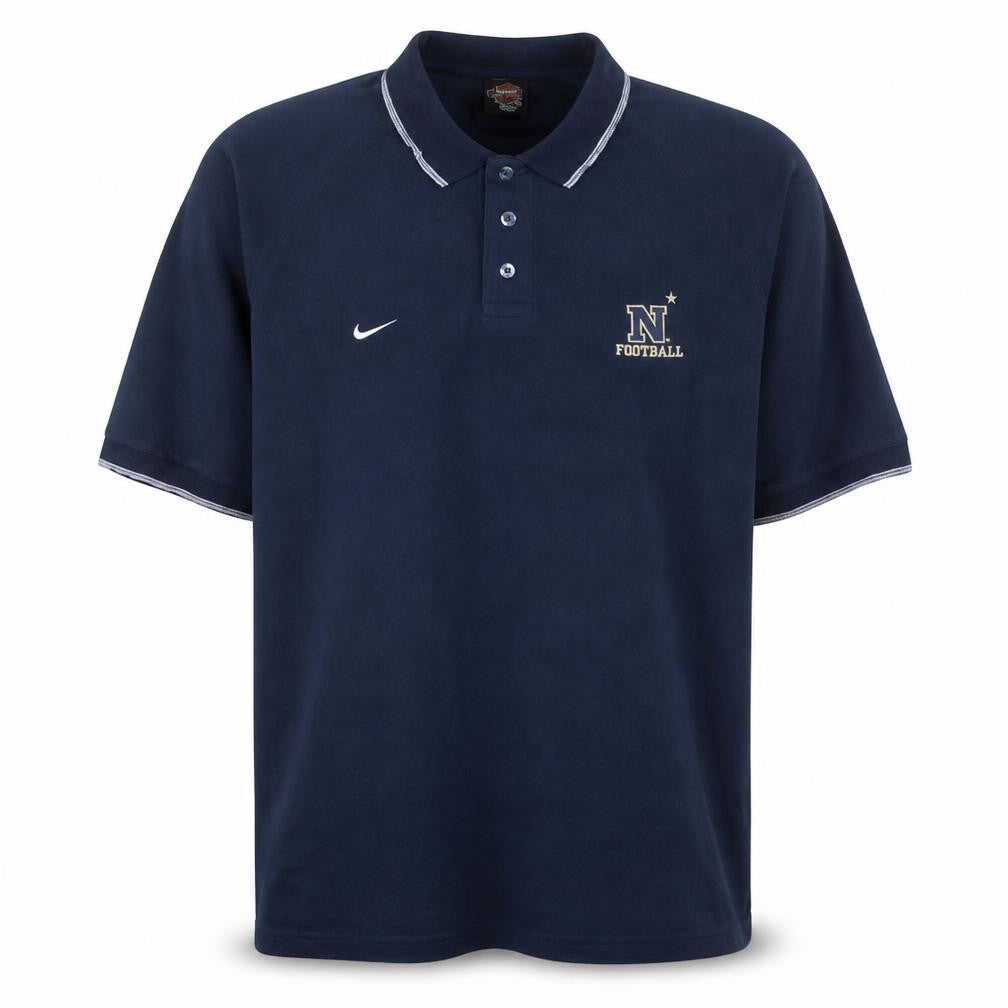 Nike Team Men's Blue XL Football Polo Shirt Cotton Blend