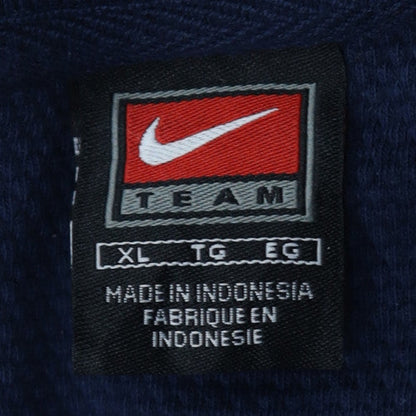 Nike Team Men's Blue XL Football Polo Shirt Cotton Blend