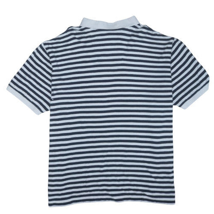 Nautica Men's Blue White Striped 3XLT Cotton Polo Shirt