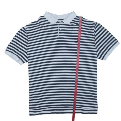 Nautica Men's Blue White Striped 3XLT Cotton Polo Shirt