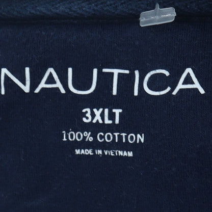 Nautica Men's Blue White Striped 3XLT Cotton Polo Shirt