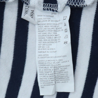 Nautica Men's Blue White Striped 3XLT Cotton Polo Shirt
