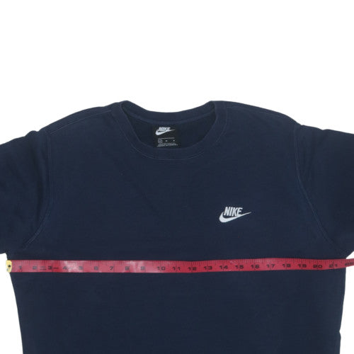 Nike Men's Blue Logo Crew Neck Pullover Sweatshirt Size M