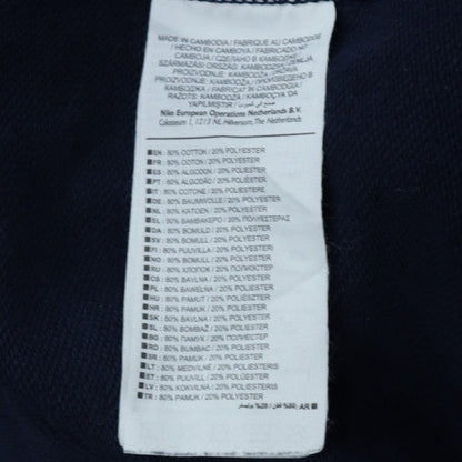 Nike Men's Blue Logo Crew Neck Pullover Sweatshirt Size M