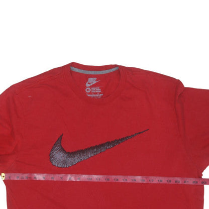 Nike Men's Red XL Regular Fit Crew Neck Sports T-Shirt