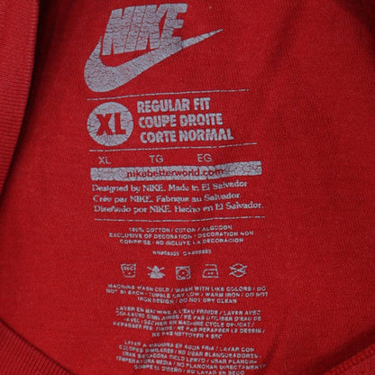 Nike Men's Red XL Regular Fit Crew Neck Sports T-Shirt