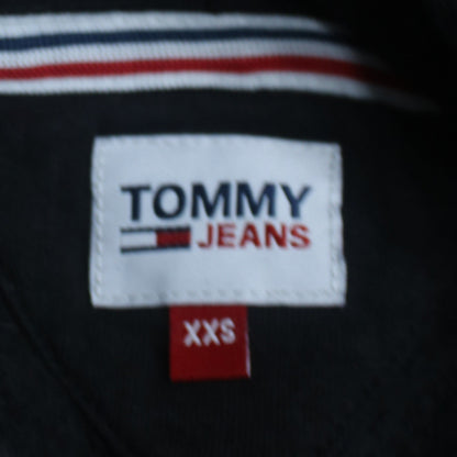Tommy Jeans Men's Black Pullover Hoodie XS Logo Fleece Sweatshirt