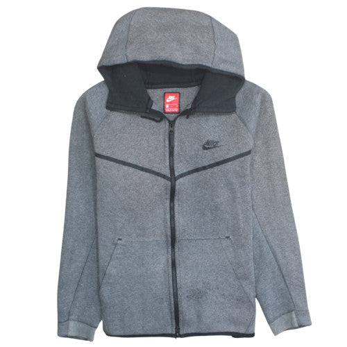 Nike Men's Grey Full Zip Hoodie L Fleece Sportswear