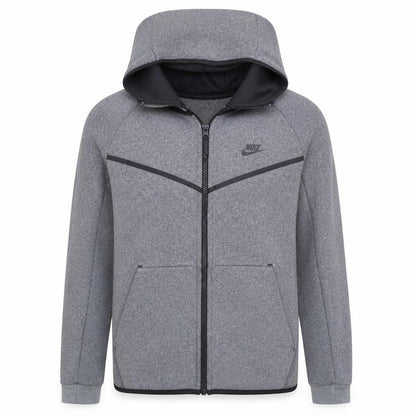 Nike Men's Grey Full Zip Hoodie L Fleece Sportswear
