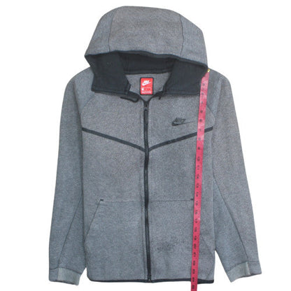 Nike Men's Grey Full Zip Hoodie L Fleece Sportswear