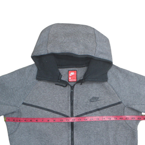 Nike Men's Grey Full Zip Hoodie L Fleece Sportswear