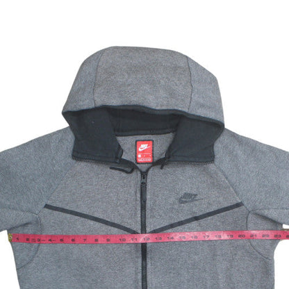 Nike Men's Grey Full Zip Hoodie L Fleece Sportswear