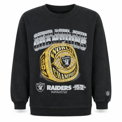 Cotton On NFL Raiders Black Men's Sweatshirt S Pullover Crew Neck