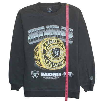 Cotton On NFL Raiders Black Men's Sweatshirt S Pullover Crew Neck