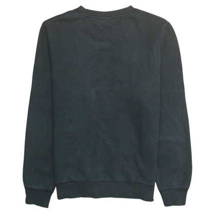 Champion Men's Black Small Logo Crew Neck Fleece Sweatshirt