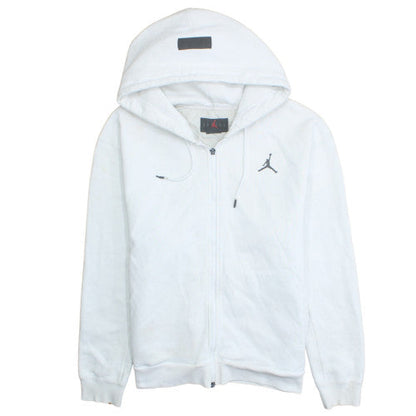 Jordan Men's White Full Zip Hoodie Medium Sportswear