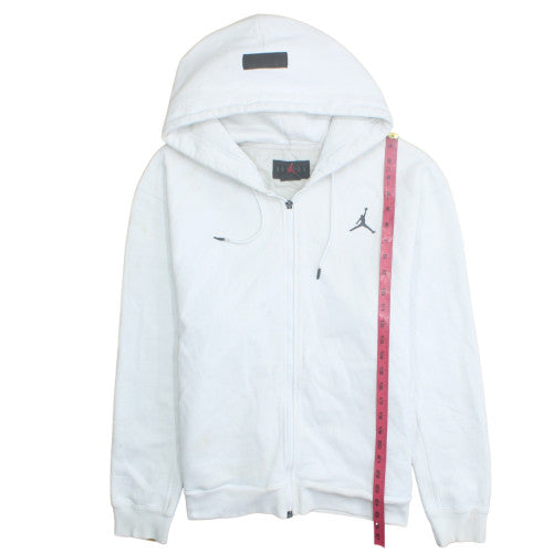 Jordan Men's White Full Zip Hoodie Medium Sportswear
