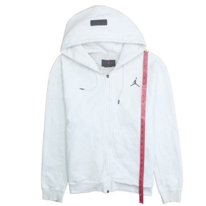 Jordan Men's White Full Zip Hoodie Medium Sportswear