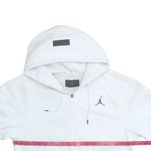 Jordan Men's White Full Zip Hoodie Medium Sportswear