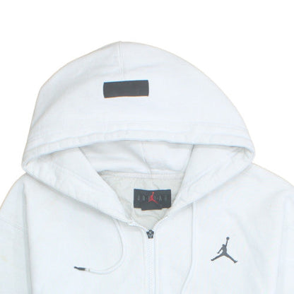 Jordan Men's White Full Zip Hoodie Medium Sportswear