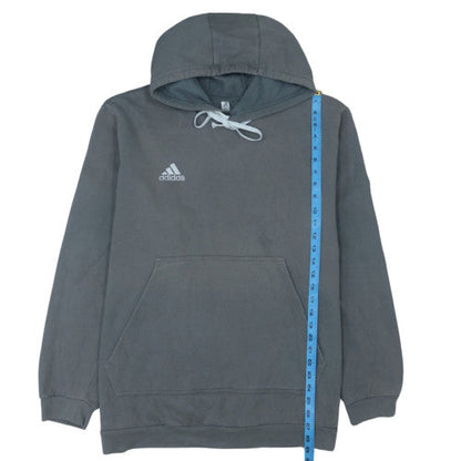 Adidas Mens Grey 2XL Pullover Hoodie Fleece Athletic Sweatshirt