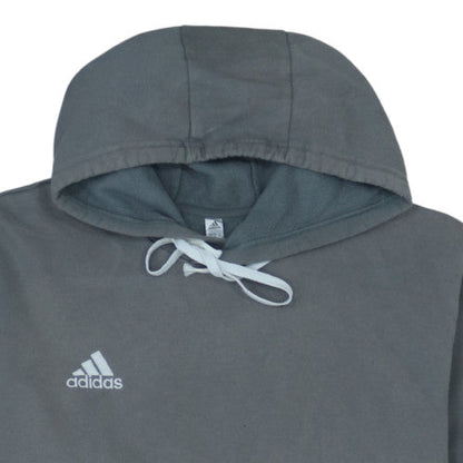 Adidas Mens Grey 2XL Pullover Hoodie Fleece Athletic Sweatshirt