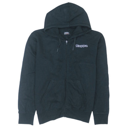 Kappa Mens Black 2XL Full Zip Hoodie Sweatshirt Fleece
