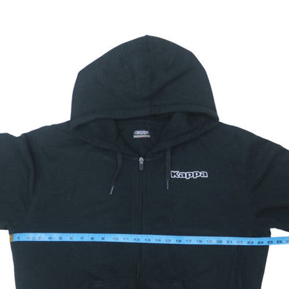 Kappa Mens Black 2XL Full Zip Hoodie Sweatshirt Fleece