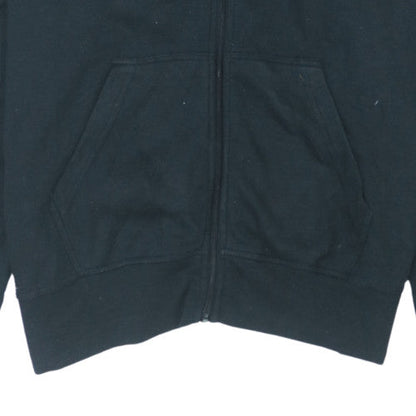 Kappa Mens Black 2XL Full Zip Hoodie Sweatshirt Fleece