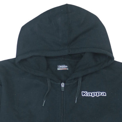 Kappa Mens Black 2XL Full Zip Hoodie Sweatshirt Fleece