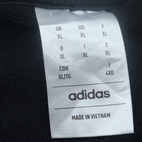Adidas Men's Black XL Pullover Sweatshirt Crew Neck Logo Sportswear