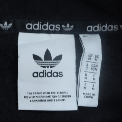 Adidas Mens Black Pullover Hoodie M Fleece Sportswear