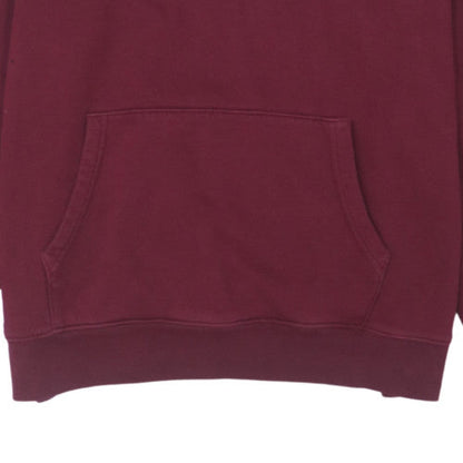 GAP Mens Burgundy Pullover Hoodie XL Cotton Blend Logo Sweatshirt