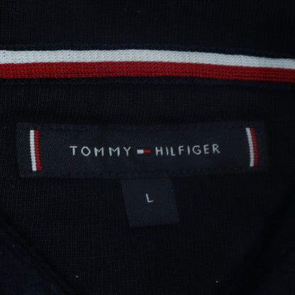 Tommy Hilfiger Men's Blue Logo Hoodie Size L Pullover Fleece