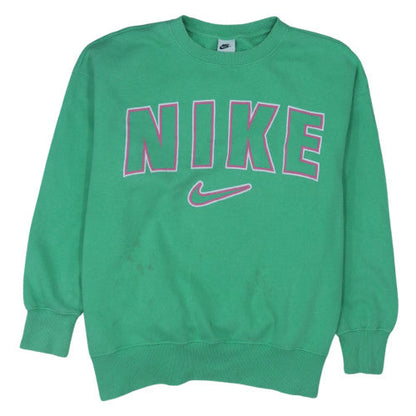 Nike Womens Green Crew Neck Pullover Sweatshirt Size L