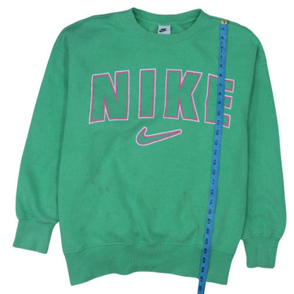 Nike Womens Green Crew Neck Pullover Sweatshirt Size L