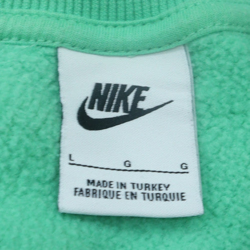 Nike Womens Green Crew Neck Pullover Sweatshirt Size L