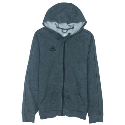 Adidas Men's Grey Full Zip Fleece Hoodie Size S